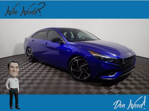 Intense Blue Hyundai Elantra N-Line.  Click to enlarge.