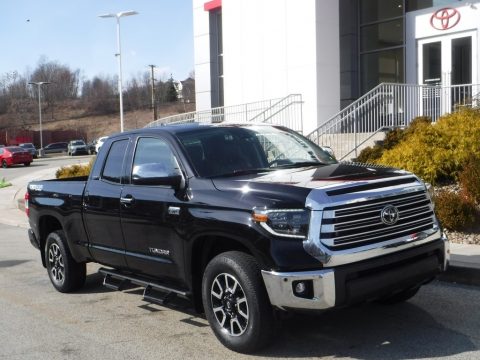 Midnight Black Metallic Toyota Tundra Limited Double Cab 4x4.  Click to enlarge.