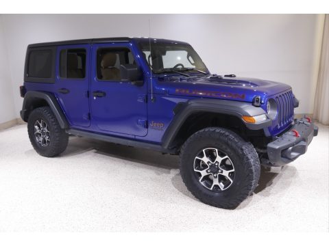Ocean Blue Metallic Jeep Wrangler Unlimited Rubicon 4x4.  Click to enlarge.