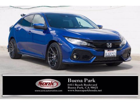 Agean Blue Metallic Honda Civic Sport Hatchback.  Click to enlarge.