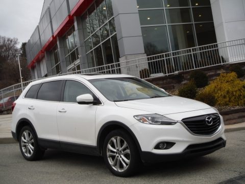 Crystal White Pearl Mica Mazda CX-9 Grand Touring AWD.  Click to enlarge.