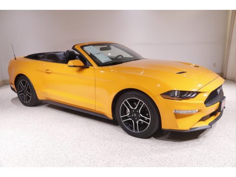 Orange Fury Ford Mustang EcoBoost Convertible.  Click to enlarge.