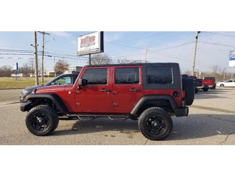 Flame Red Jeep Wrangler Unlimited Sport 4x4.  Click to enlarge.