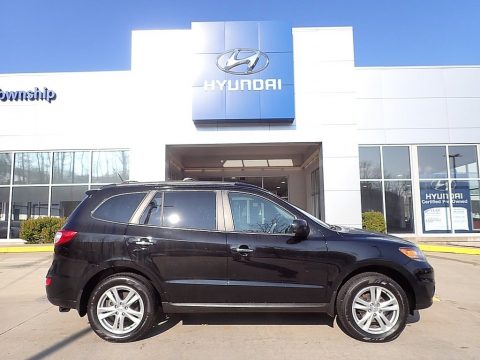 Twilight Black Hyundai Santa Fe Limited V6 AWD.  Click to enlarge.