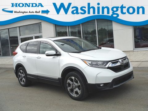 Platinum White Pearl Honda CR-V EX AWD.  Click to enlarge.