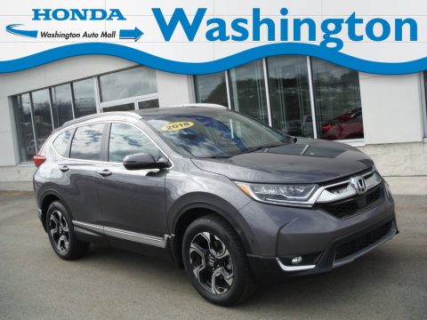 Modern Steel Metallic Honda CR-V Touring AWD.  Click to enlarge.