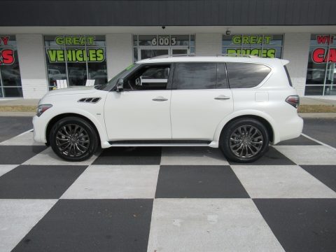 Majestic White Infiniti QX80 Limited AWD. Click to enlarge. Majestic White Infiniti QX80 Limited AWD. Click to enlarge.