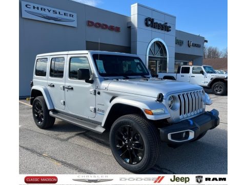 Silver Zynith Jeep Wrangler Unlimited Sahara 4XE Hybrid.  Click to enlarge.