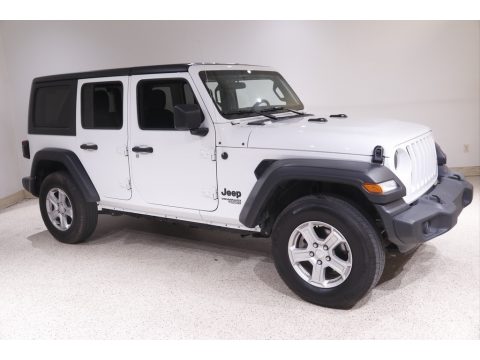 Bright White Jeep Wrangler Unlimited Sport 4x4.  Click to enlarge.