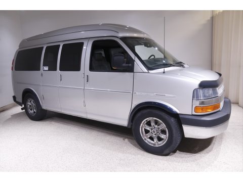 Sheer Silver Metallic Chevrolet Express LS 1500 Passenger Van.  Click to enlarge.