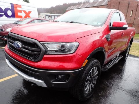 Rapid Red Metallic Ford Ranger Lariat SuperCab 4x4.  Click to enlarge.