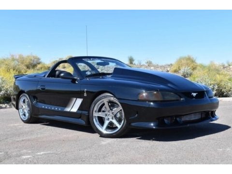 Black Ford Mustang Saleen S281 Convertible.  Click to enlarge.