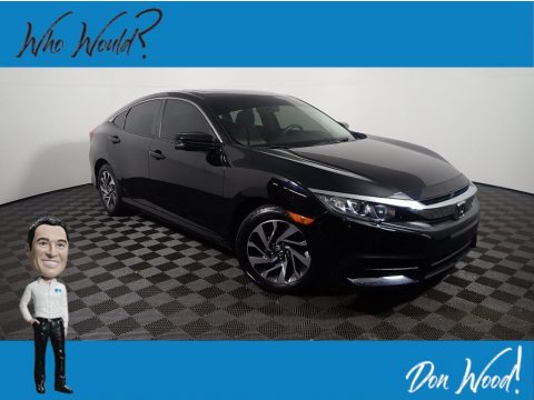 Crystal Black Pearl Honda Civic EX Sedan.  Click to enlarge.