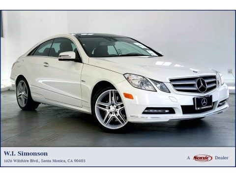 Arctic White Mercedes-Benz E 350 Coupe.  Click to enlarge.