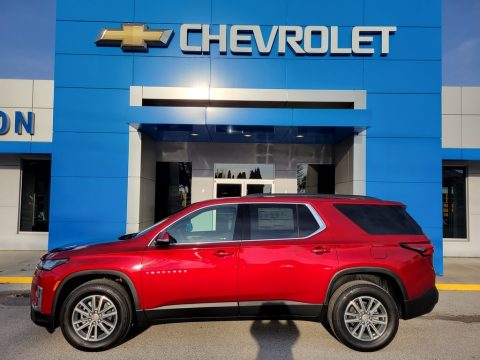 Cherry Red Tintcoat Chevrolet Traverse LT.  Click to enlarge.