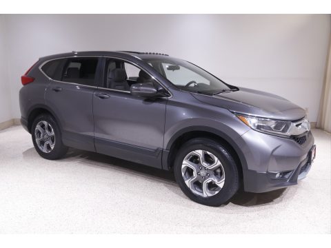 Modern Steel Metallic Honda CR-V EX AWD.  Click to enlarge.