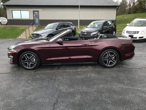 Royal Crimson Ford Mustang EcoBoost Premium Convertible.  Click to enlarge.