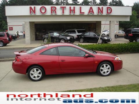 Laser Red Metallic 2001 Mercury Cougar V6 with Medium Graphite interior 