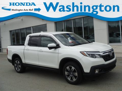 White Diamond Pearl Honda Ridgeline RTL-T AWD.  Click to enlarge.