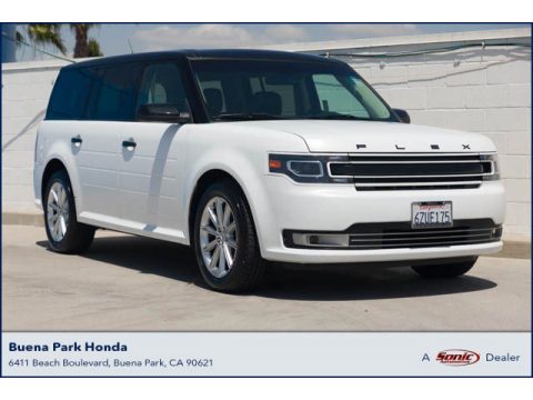 White Suede Ford Flex Limited.  Click to enlarge.