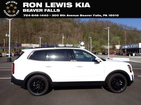 Glacial White Pearl Kia Telluride SX AWD.  Click to enlarge.