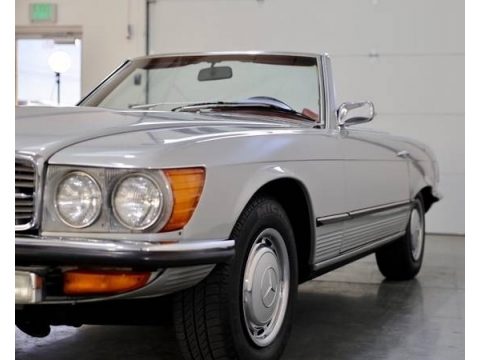 White Gray Mercedes-Benz SL Class 450 SL Roadster.  Click to enlarge.