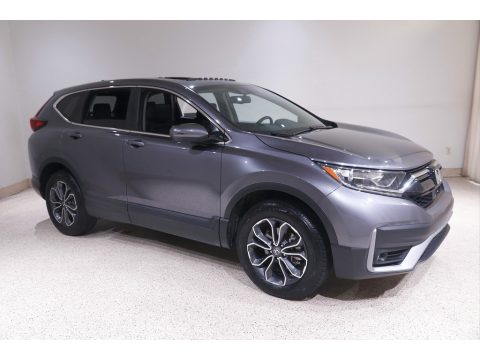 Modern Steel Metallic Honda CR-V EX-L AWD.  Click to enlarge.