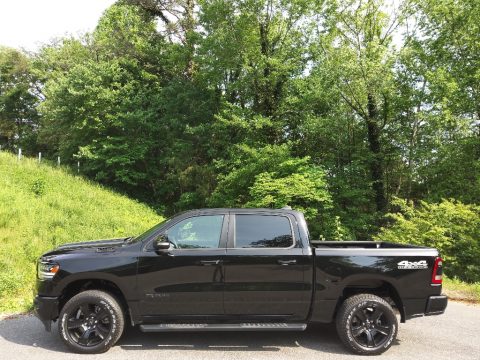 Diamond Black Crystal Pearl Ram 1500 Big Horn Night Edition Crew Cab 4x4.  Click to enlarge.