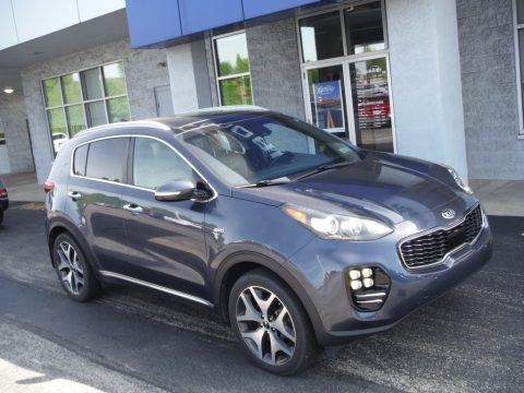 Pacific Blue Kia Sportage SX Turbo AWD.  Click to enlarge.