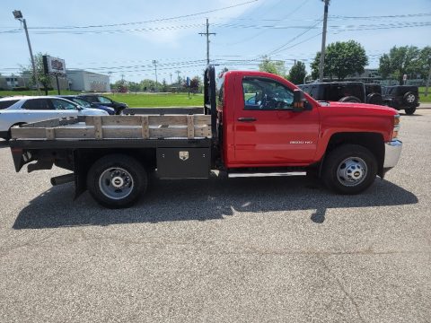 Red Hot Chevrolet Silverado 3500HD WT Regular Cab 4x4 Chassis.  Click to enlarge.