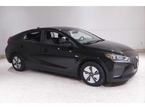 Black Noir Pearl Hyundai Ioniq Hybrid Blue.  Click to enlarge.