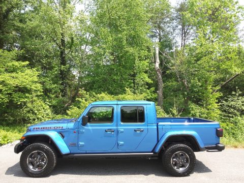Hydro Blue Pearl Jeep Gladiator Rubicon 4x4.  Click to enlarge.