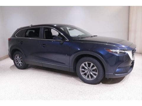 Deep Crystal Blue Mica Mazda CX-9 Sport AWD.  Click to enlarge.