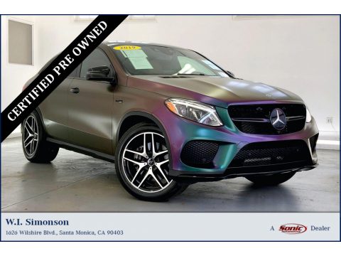 Purple/Green Chameleon Vinyl Wrap Mercedes-Benz GLE 43 AMG 4Matic Coupe.  Click to enlarge.