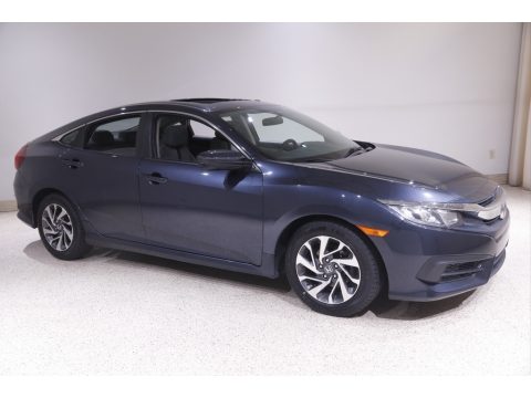 Cosmic Blue Metallic Honda Civic EX Sedan.  Click to enlarge.