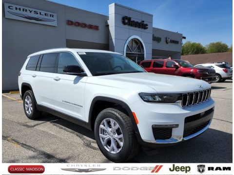 Bright White Jeep Grand Cherokee L Limited 4x4.  Click to enlarge.