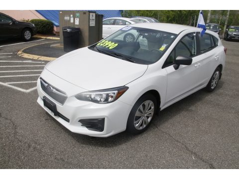 Crystal White Pearl Subaru Impreza 2.0i 5-Door.  Click to enlarge.