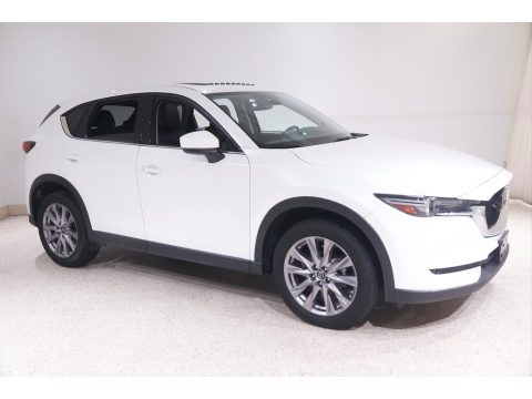 Snowflake White Pearl Mica Mazda CX-5 Grand Touring AWD.  Click to enlarge.