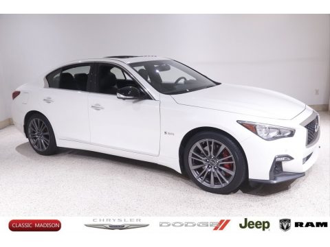 Majestic White Infiniti Q50 Red Sport 400 AWD.  Click to enlarge.