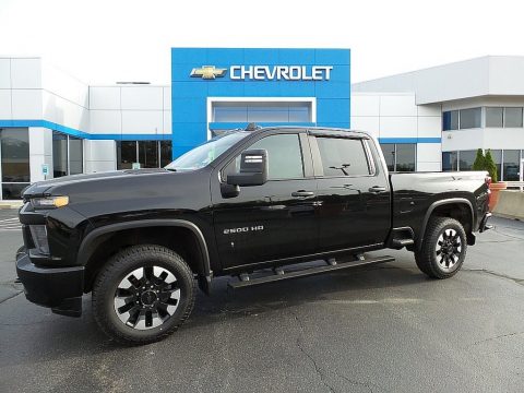 Black Chevrolet Silverado 2500HD Custom Crew Cab 4x4.  Click to enlarge.