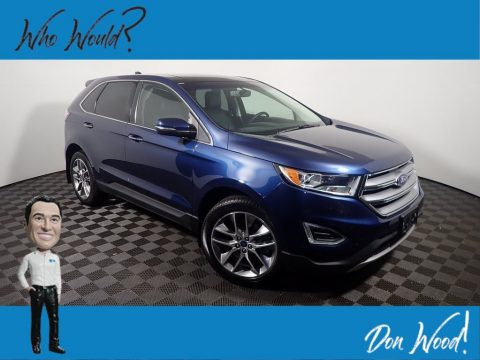 Blue Jeans Metallic Ford Edge Titanium AWD.  Click to enlarge.