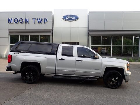 Silver Ice Metallic Chevrolet Silverado 1500 LT Double Cab 4x4.  Click to enlarge.