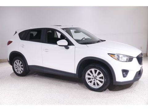 Crystal White Pearl Mica Mazda CX-5 Touring AWD.  Click to enlarge.