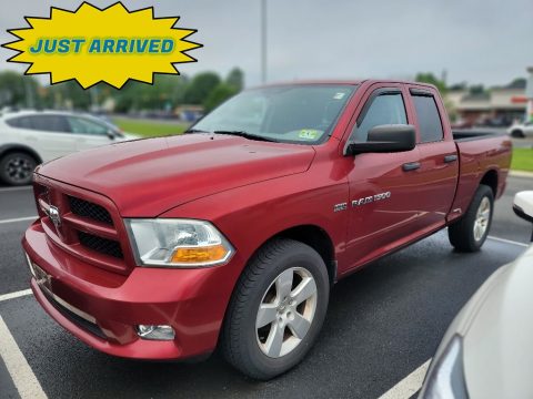 Deep Cherry Red Crystal Pearl Dodge Ram 1500 Express Quad Cab 4x4.  Click to enlarge.