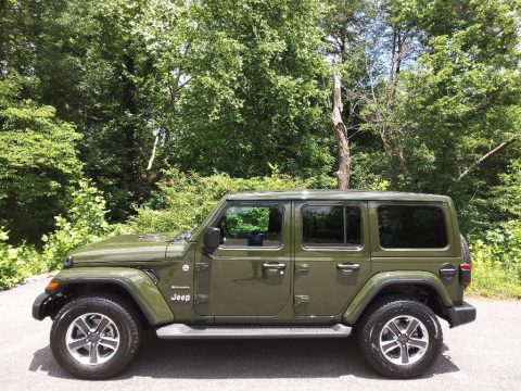 Sarge Green Jeep Wrangler Unlimited Sahara 4x4.  Click to enlarge.