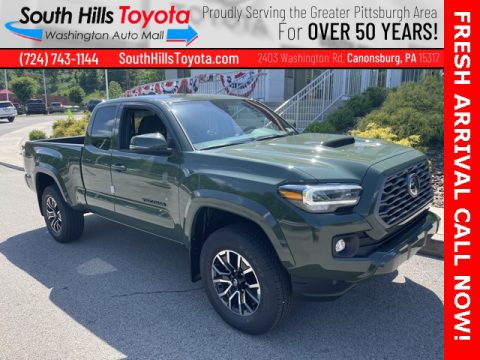 Army Green Toyota Tacoma TRD Sport Access Cab 4x4.  Click to enlarge.