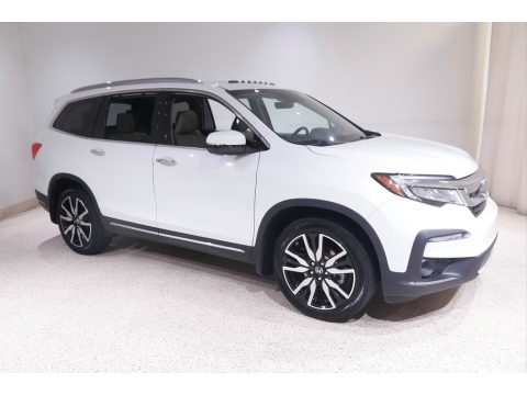 Platinum White Pearl Honda Pilot Elite AWD.  Click to enlarge.