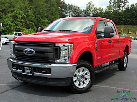 Race Red Ford F250 Super Duty XL Crew Cab 4x4.  Click to enlarge.