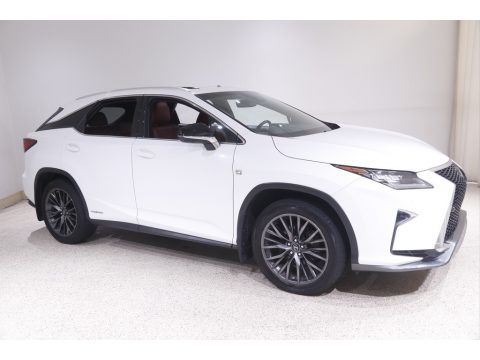Ultra White Lexus RX 450h F Sport AWD.  Click to enlarge.