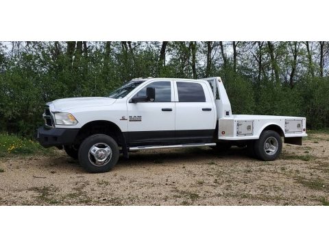 Bright White Ram 3500 Tradesman Crew Cab 4x4 Dually.  Click to enlarge.